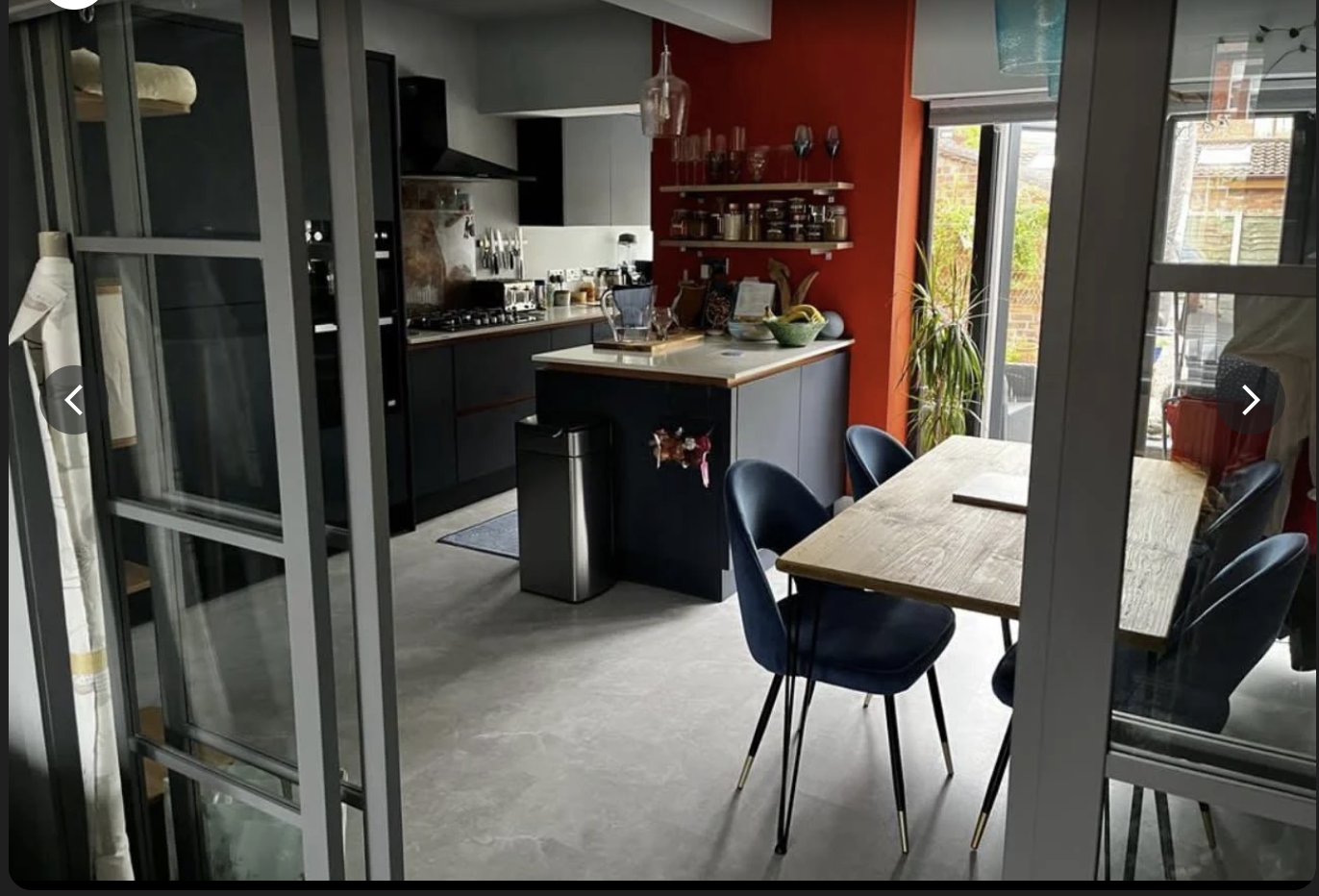 Completed open plan kitchen and dining room renovation